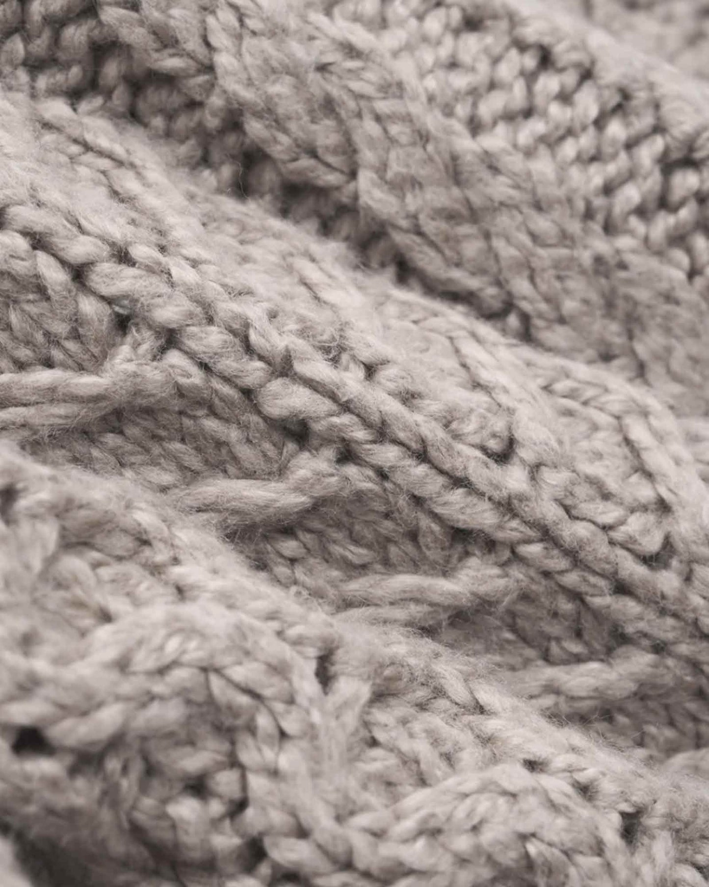 CABLE KNIT HOODIE (ニットパーカー) Core Heather