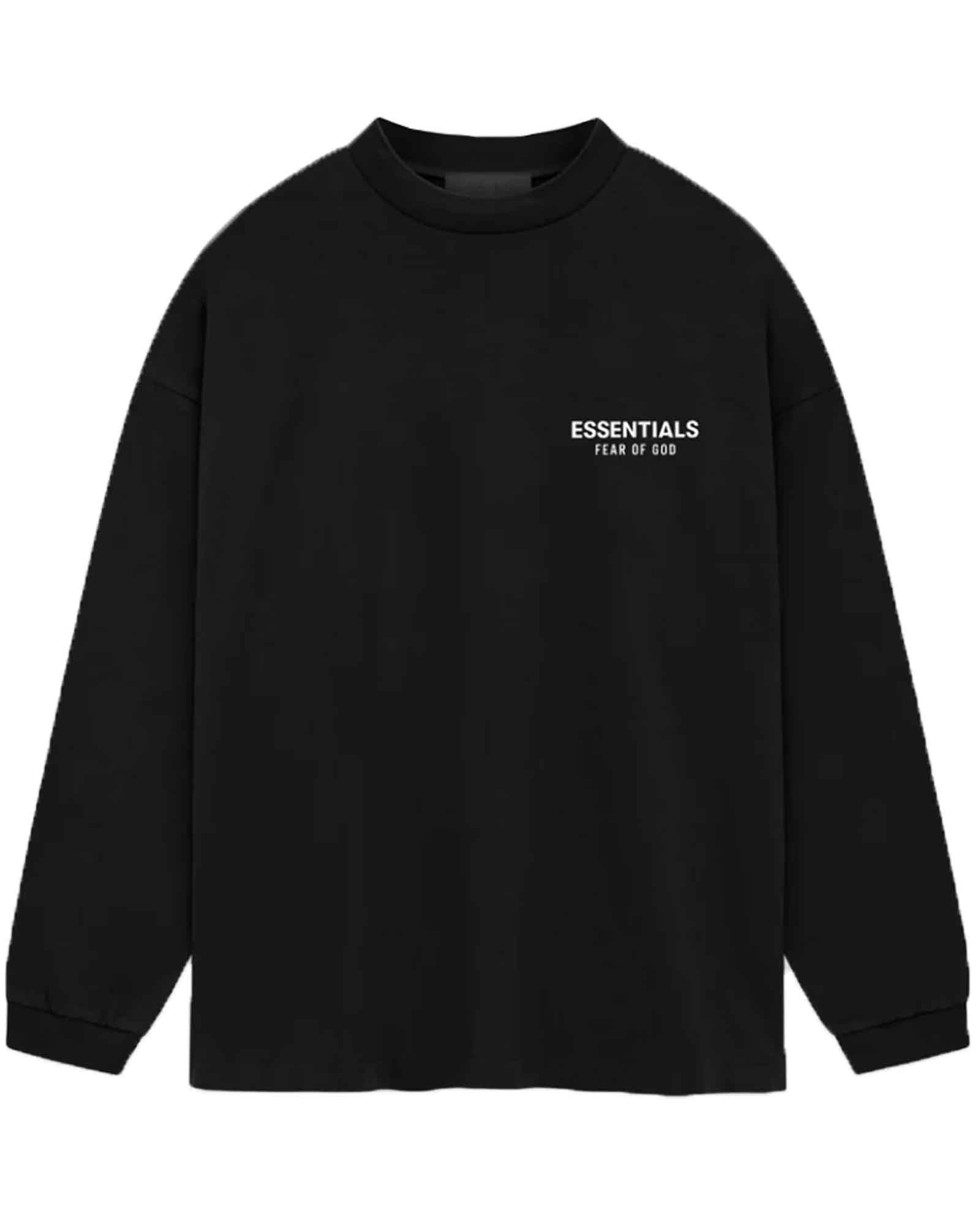 エッセンシャルズ/JERSEY LONG SLEEVE T-SHIRT/125HO244370F/ロングスリーブTシャツ/BLACK