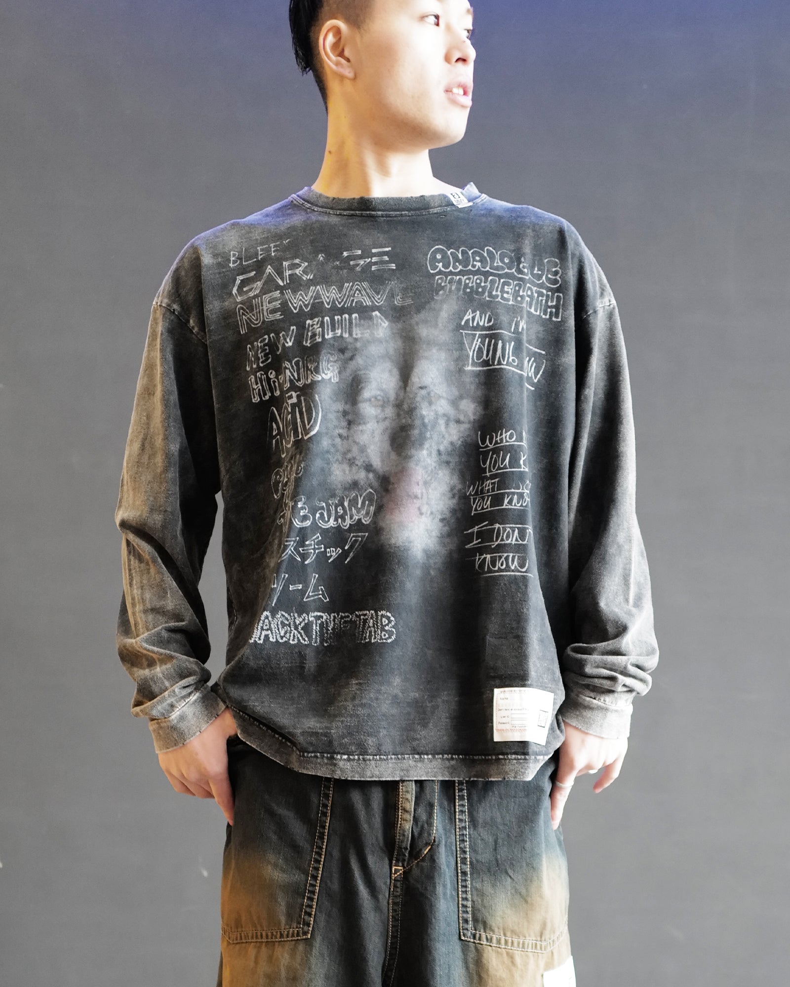 ミハラヤスヒロ/bleached LS Tee/A12LT601/ロンT/BLACK – Application