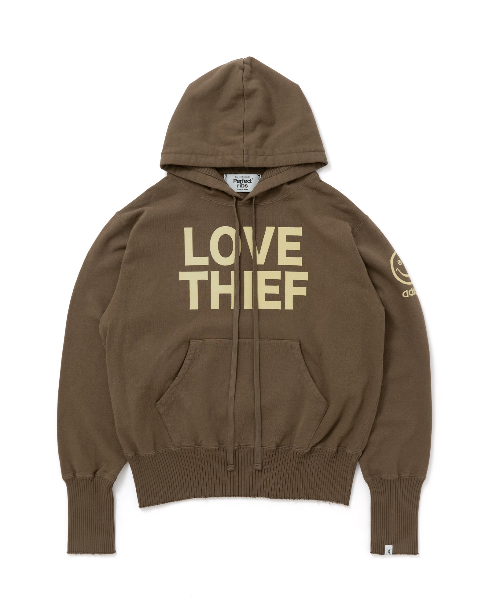 パーフェクトリブス/PR4340110A/(LOVE THIEF) BASIC HOODIE/プルオーバーパーカー/BROWN