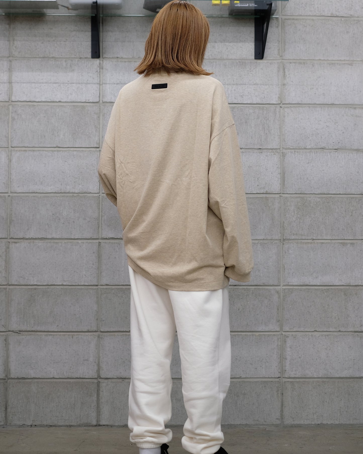 ESSENTIALS LS TEE (ロンT) Gold Heather