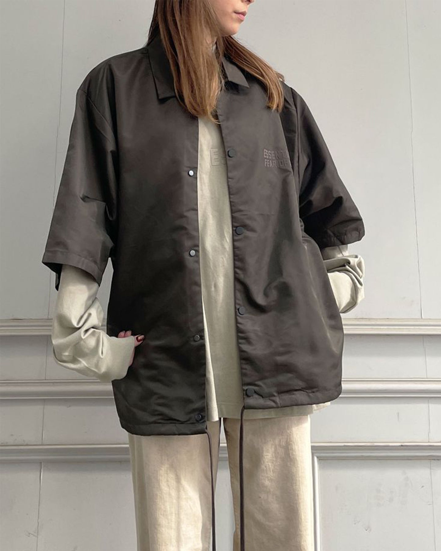 SS Nylon Shirt (ナイロンシャツ)Off Black