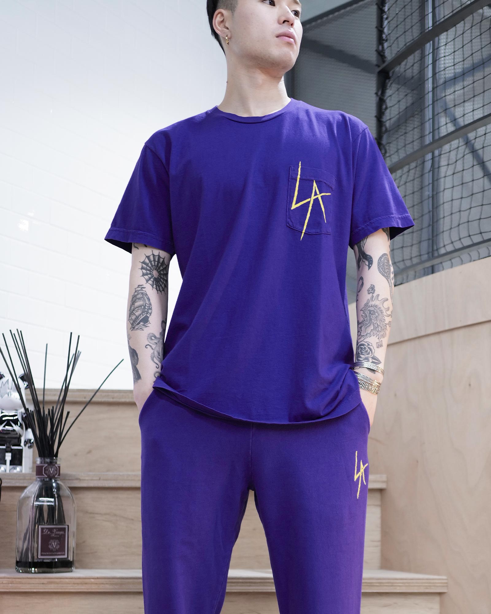 ローカルオーソリティ/LA SLASH POCKET TEE/Tシャツ/PURPLE – Application