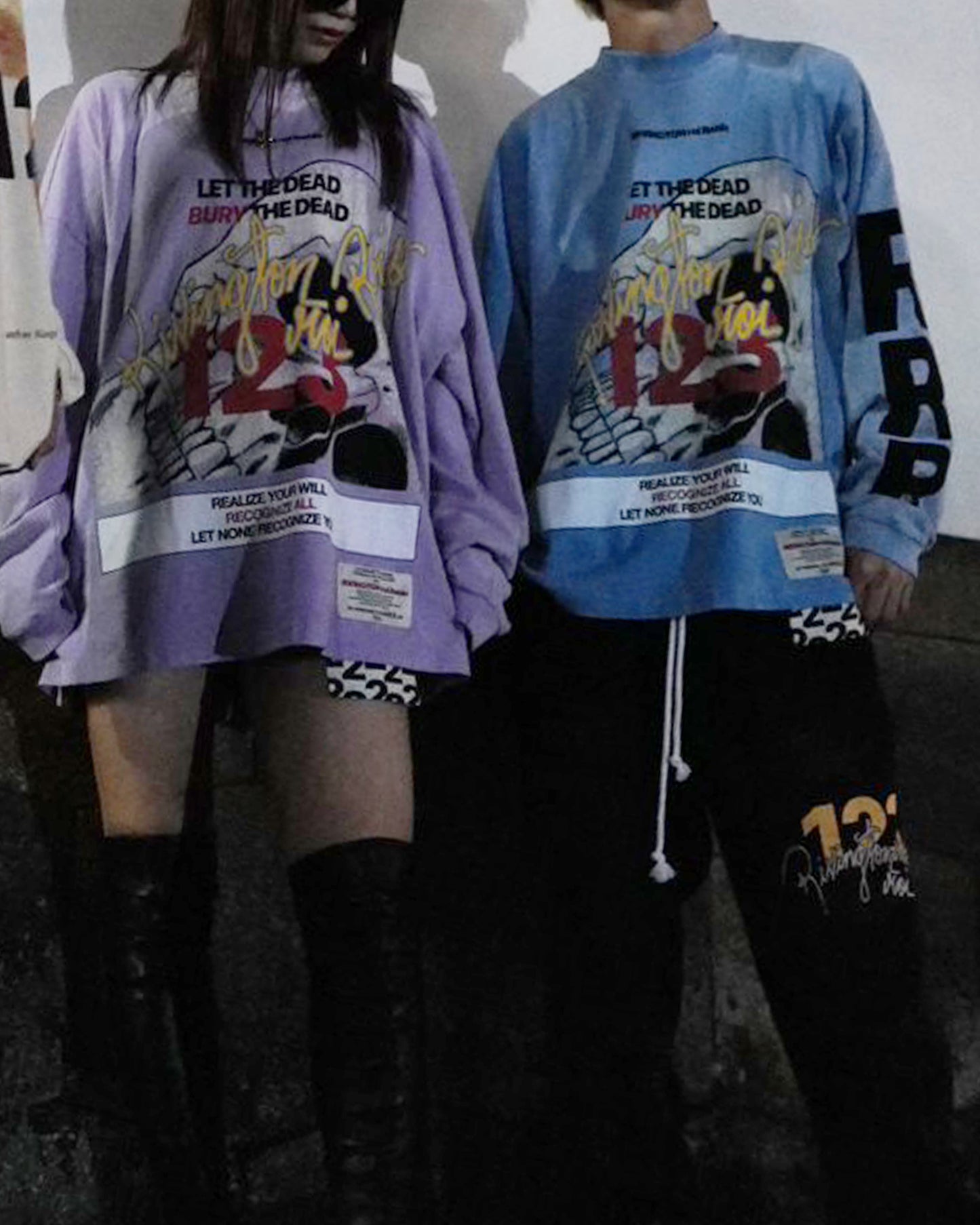 BURY THE DEAD LS TEE / RRR123×APPLICATION EXCLUSIVE (ロンT) BLUE