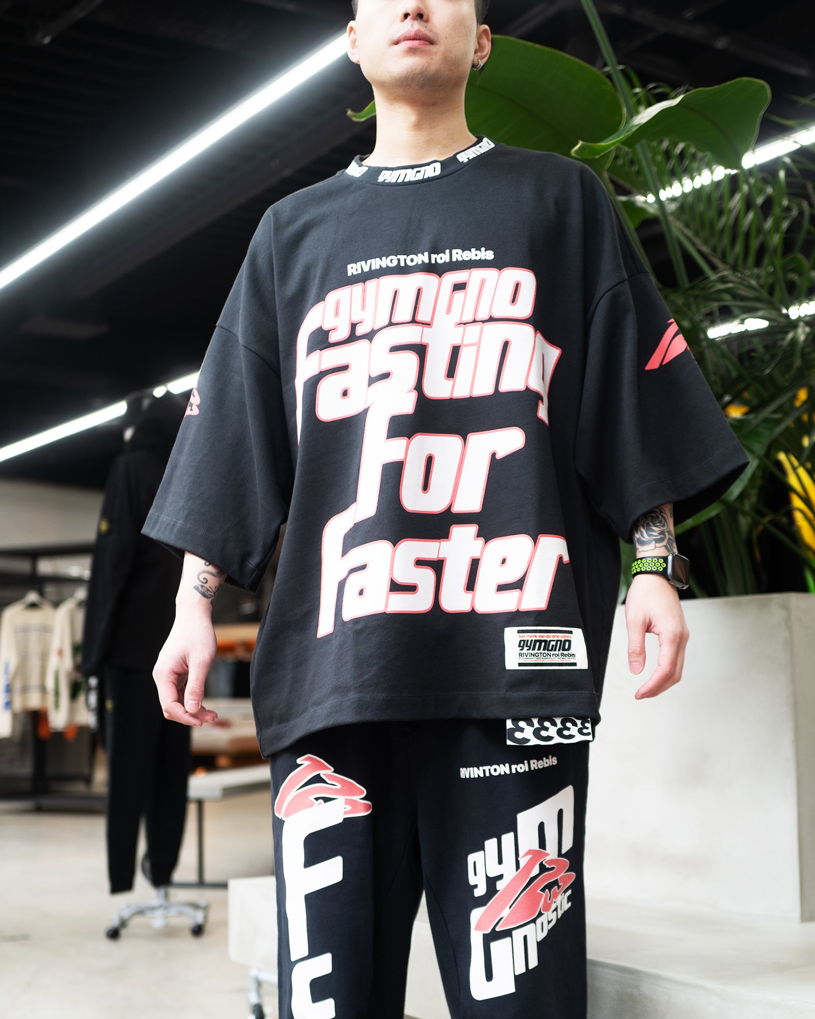 RRR123/FASTING FOR FASTER SS TEE/Tシャツ/Black