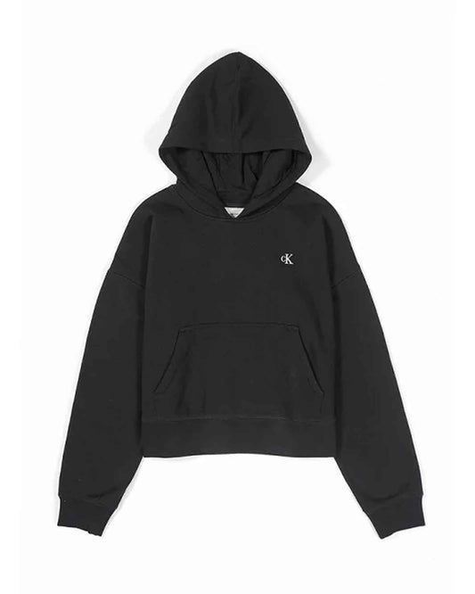 カルバンクライン/40WI255/LS ARCHIVE FLEECE PO HOOD/プルオーバーパーカー/BLACK