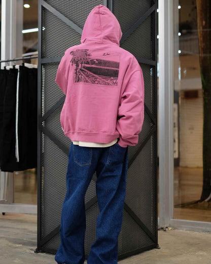 ラスベート/MEN MIAMI HOODIE KNIT/プルオーバーパーカー/Pink