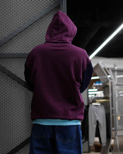 ラスベート/MEN MIX SWEAT HOODIE KNIT/プルオーバーパーカー/Light Blue