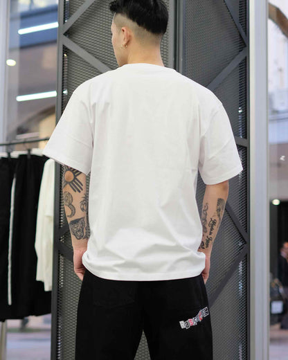 ラスベート/MEN BIG LOGO TEE SHIRT KNIT/Tシャツ/White