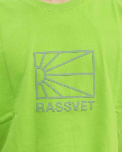 ラスベート/MEN BIG LOGO TEE SHIRT KNIT/Tシャツ/Lime