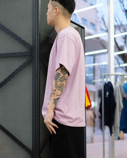 ラスベート/MEN BIG LOGO TEE SHIRT KNIT/Tシャツ/Pink