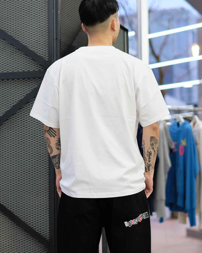 ラスベート/MEN SUNSET LOGO TEE SHIRT KNIT/Tシャツ/White