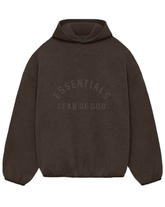 Essentials/NYLON FLEECE HOODIE/202SU244312F/Pullover hoodie/HEATHER WOOD/ WOOD