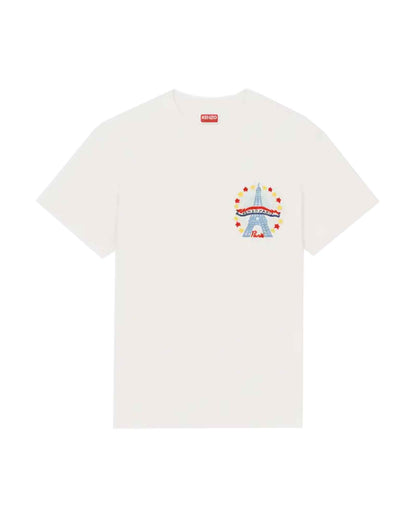ケンゾー/DRAWN VARSITY SLIM T-SHIRT/Tシャツ/Off White