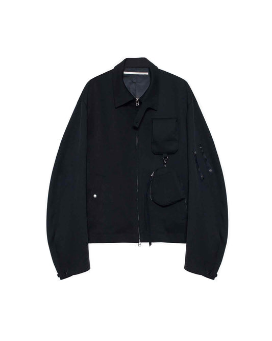 Tam/SUITING FLIGHT JACKET/Flight jacket/BLACK