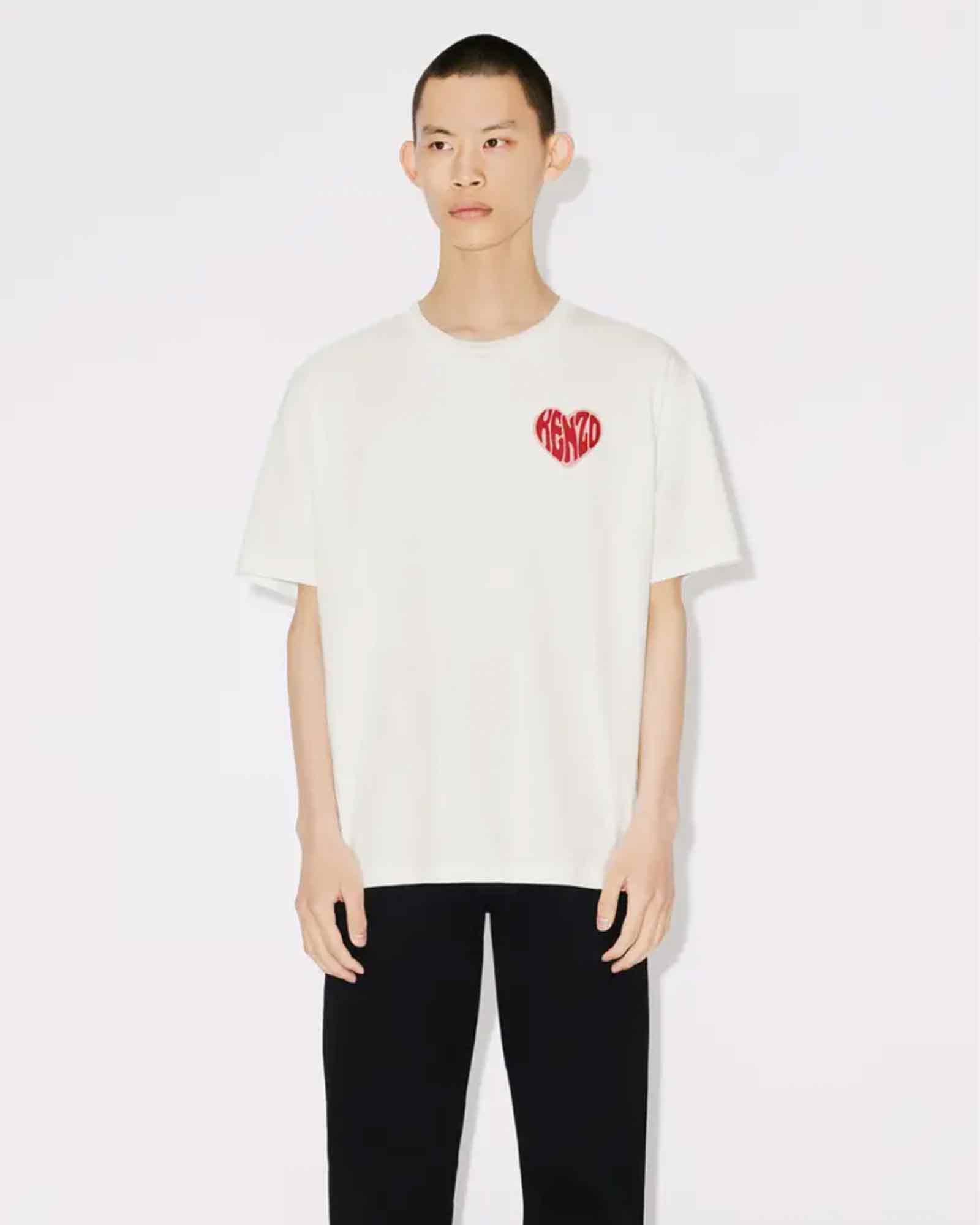 ケンゾー/KENZO HEARTS OVERSIZE T-SHIRT/Tシャツ/OffWhite