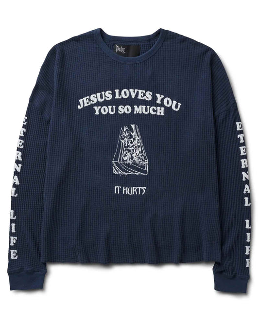 パリーハリウッド/ETERNAL LIFE L/S THERMAL/3U001Q3006-NVY/ロングスリーブTシャツ/NAVY BLUE