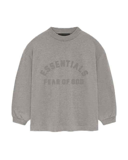 ESSENTIALS L/S TEE/KIDS/785SU241021K/Long T-shirt/HEATHER GREY