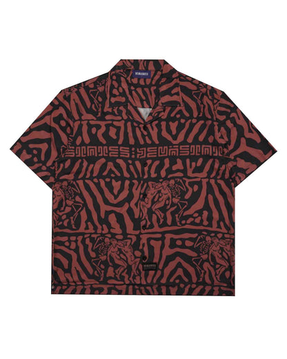 ディーヴァステイツ/Printed Souvenir Shirt - CARVE/シャツ/Red/Terracotta