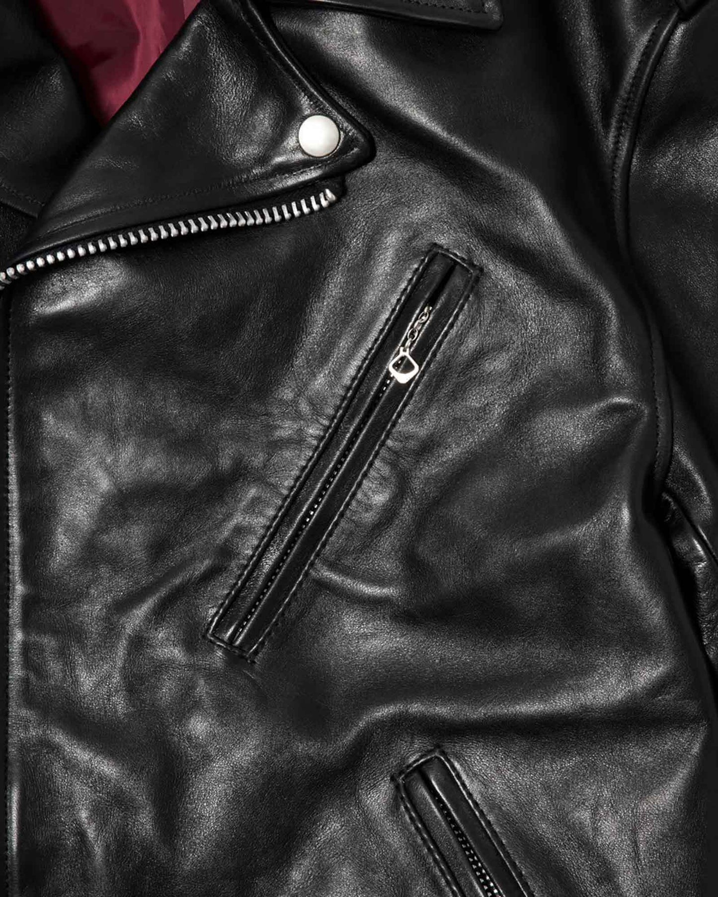 マシス/1242054013/LEATHER JKT VINTAGE W/レザージャケット/BLACK