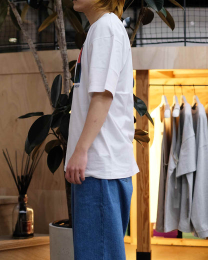 ラスベート/MEN SUNSET LOGO TEE SHIRT KNIT/Tシャツ/White