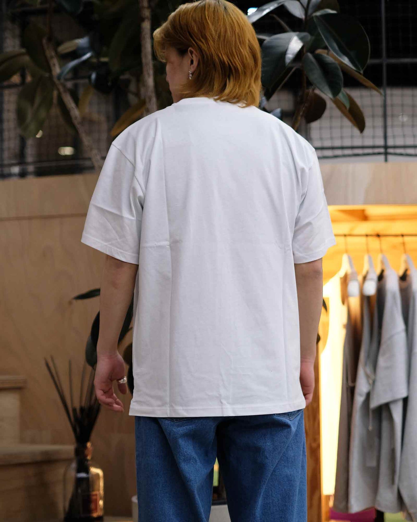 ラスベート/MEN SUNSET LOGO TEE SHIRT KNIT/Tシャツ/White