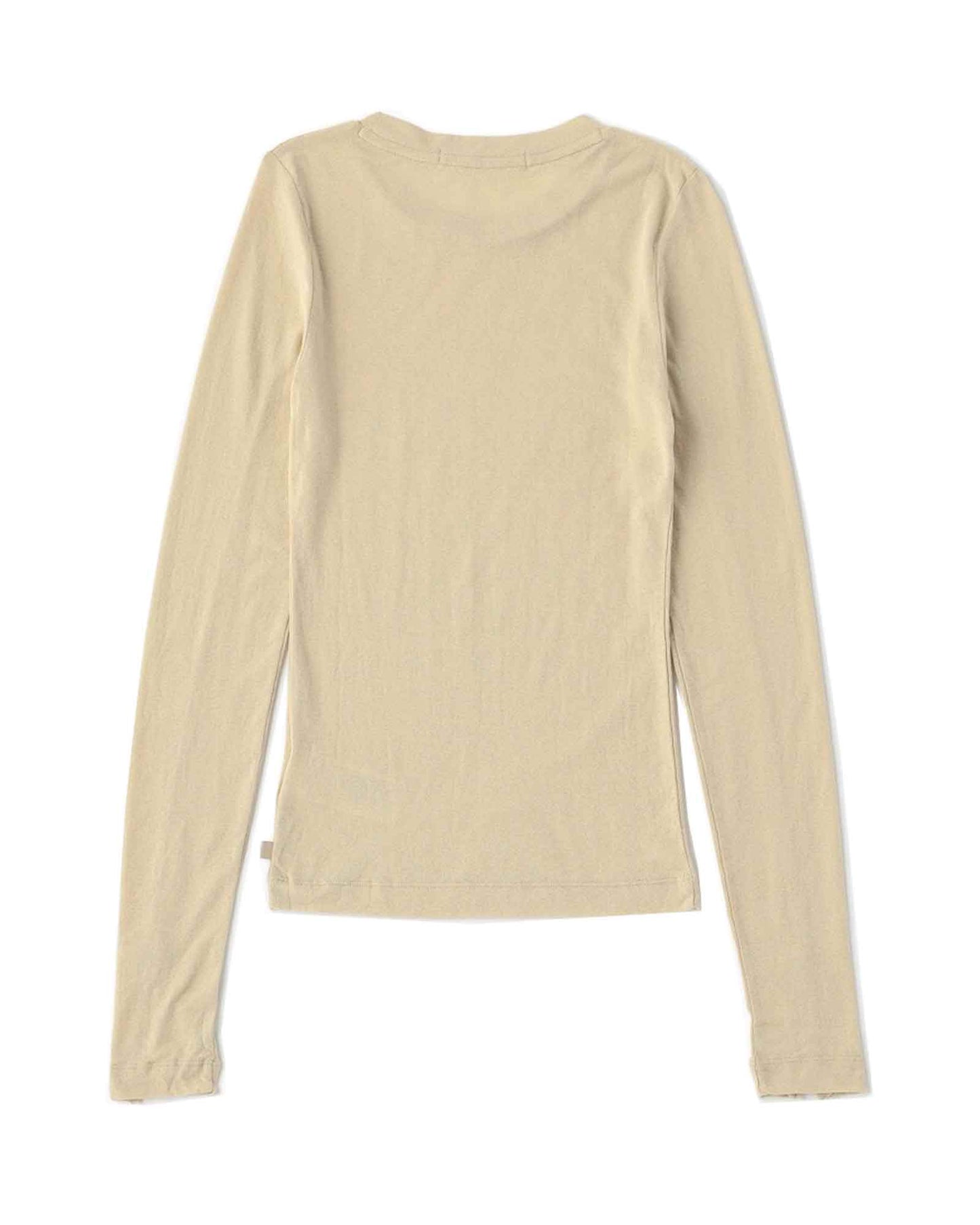 カルバンクライン/J224335/SHEER LONG SLEEVE TOP/ロンT/ RAE-PALE KHAKI