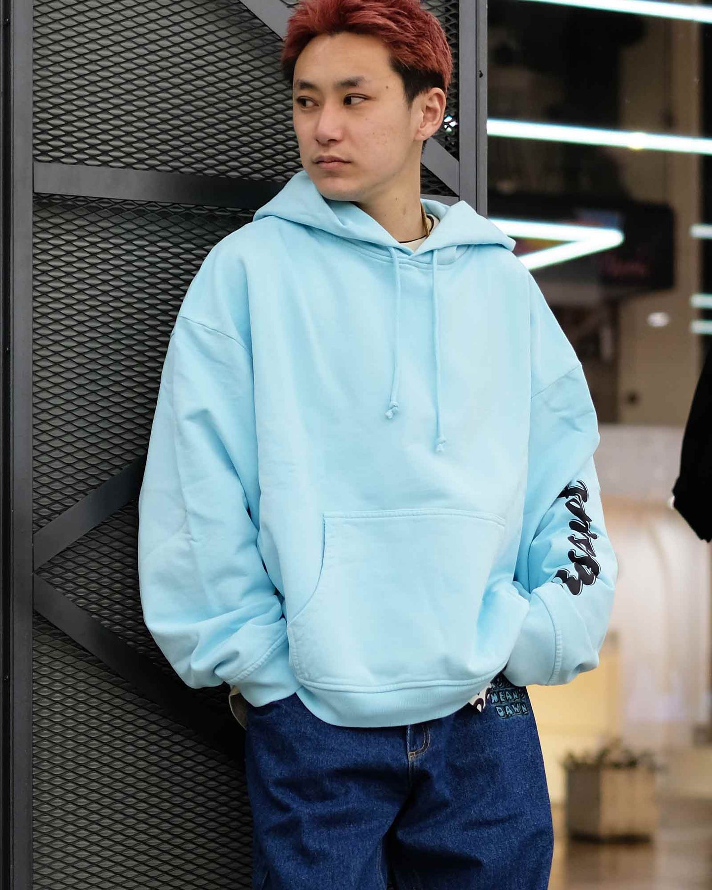 ラスベート/MEN MIAMI HOODIE KNIT/プルオーバーパーカー/Light Blue