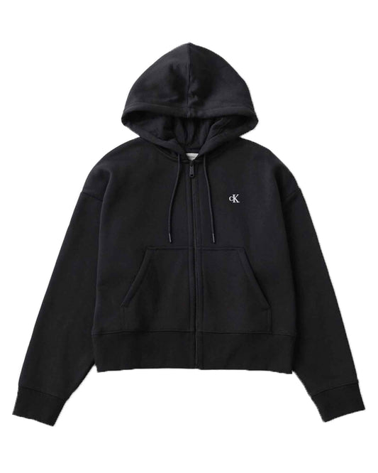 Calvin Klein/40WH104/LS ARCHIVE FLEECE FZ HOOD/Zip Hoodie/BLACK BEAUTY