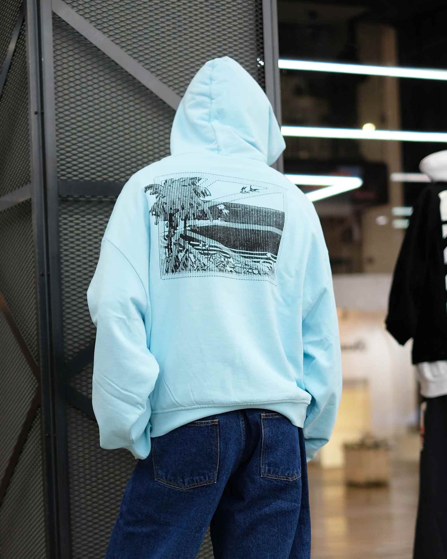 ラスベート/MEN MIAMI HOODIE KNIT/プルオーバーパーカー/Light Blue