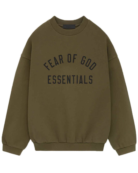 エッセンシャルズ/FLEECE CREWNECK/192BT246264F/スウェット/OLIVE