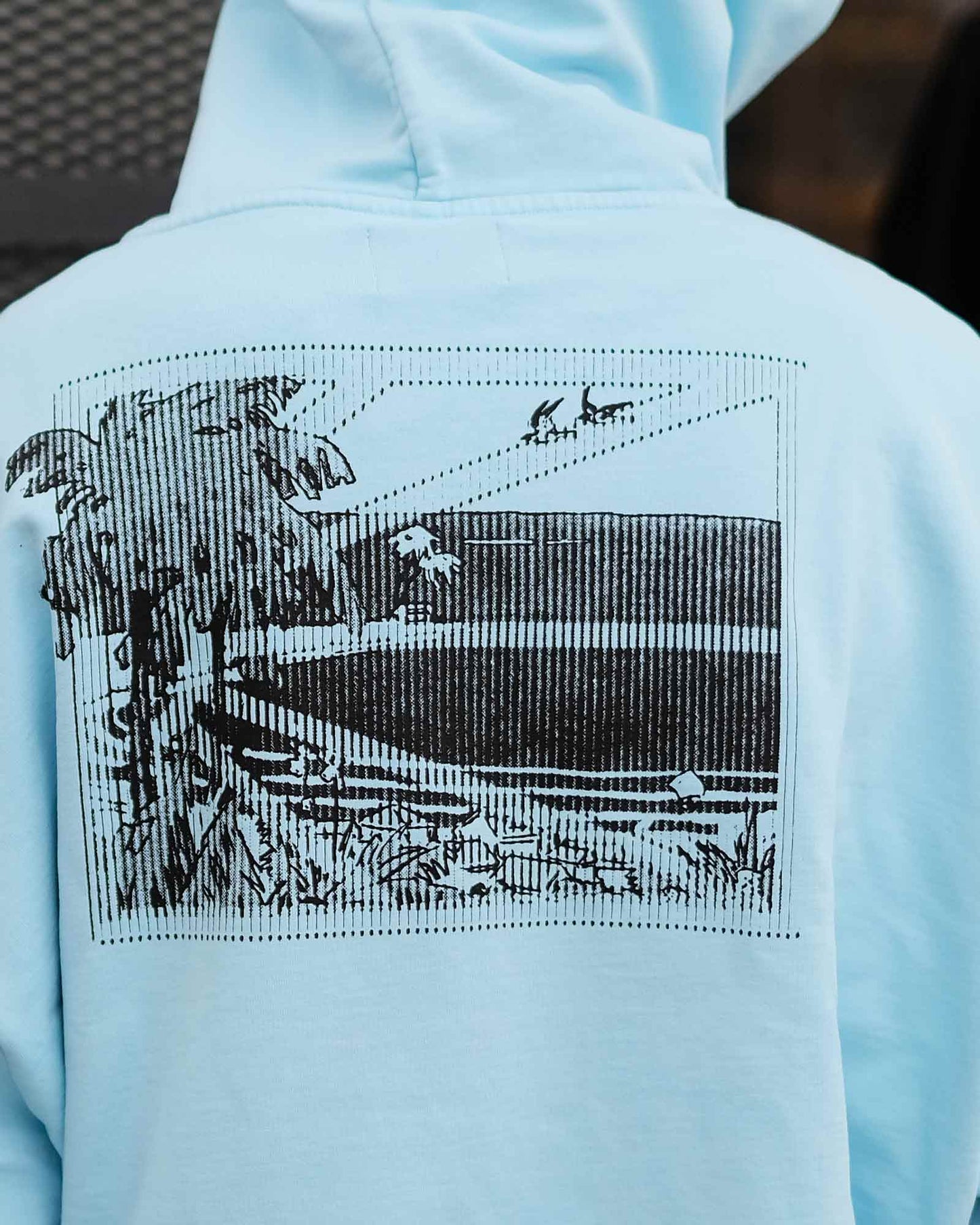 ラスベート/MEN MIAMI HOODIE KNIT/プルオーバーパーカー/Light Blue