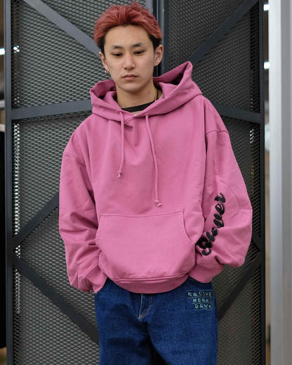 ラスベート/MEN MIAMI HOODIE KNIT/プルオーバーパーカー/Pink