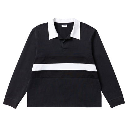 シャーマー/Over size Rugbyshirt/ポロスウェットシャツ/Black