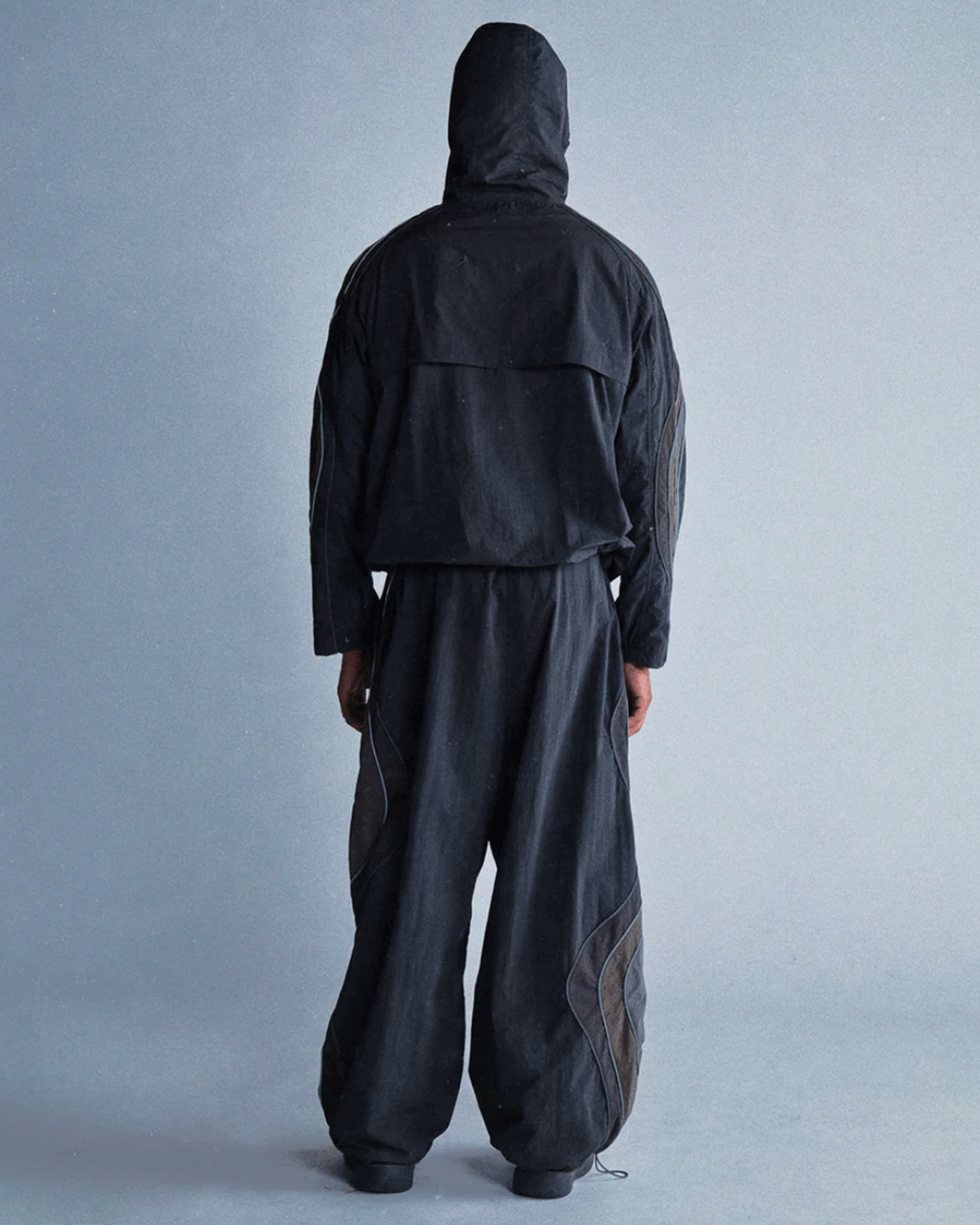 イーアールエル/UNISEX UFO TRACKPANTS WOVEN/ERL10P015/トラックパンツ/BLACK