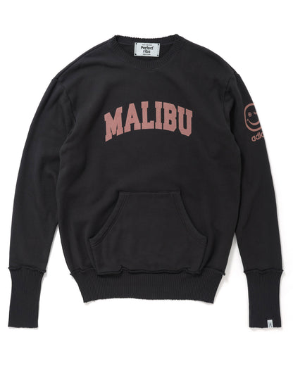 (MALIBU)Pocket Crew Neck Sweat Shirts / Vintage Black