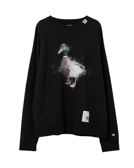 ミハラヤスヒロ/DUCK PRINTED PULLOVER/J14PO742/スウェット/BLACK