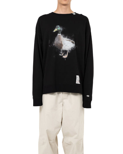 ミハラヤスヒロ/DUCK PRINTED PULLOVER/J14PO742/スウェット/BLACK