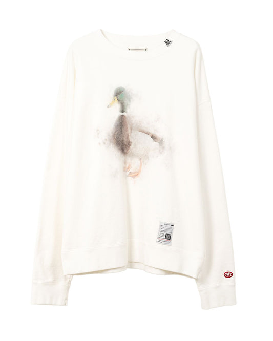 ミハラヤスヒロ/DUCK PRINTED PULLOVER/J14PO742/スウェット/WHITE