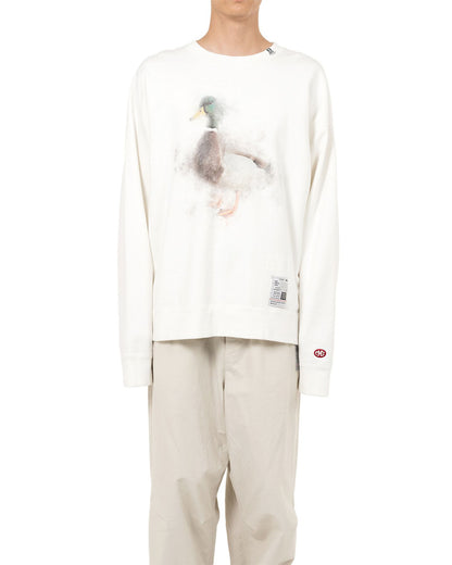 ミハラヤスヒロ/DUCK PRINTED PULLOVER/J14PO742/スウェット/WHITE