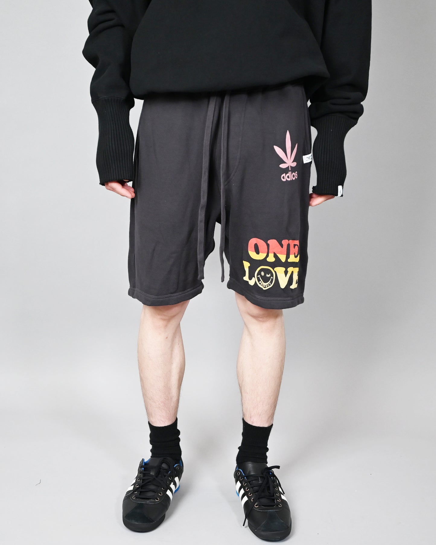 (ONE LOVE)Sweat Short Pants /Vintage Black