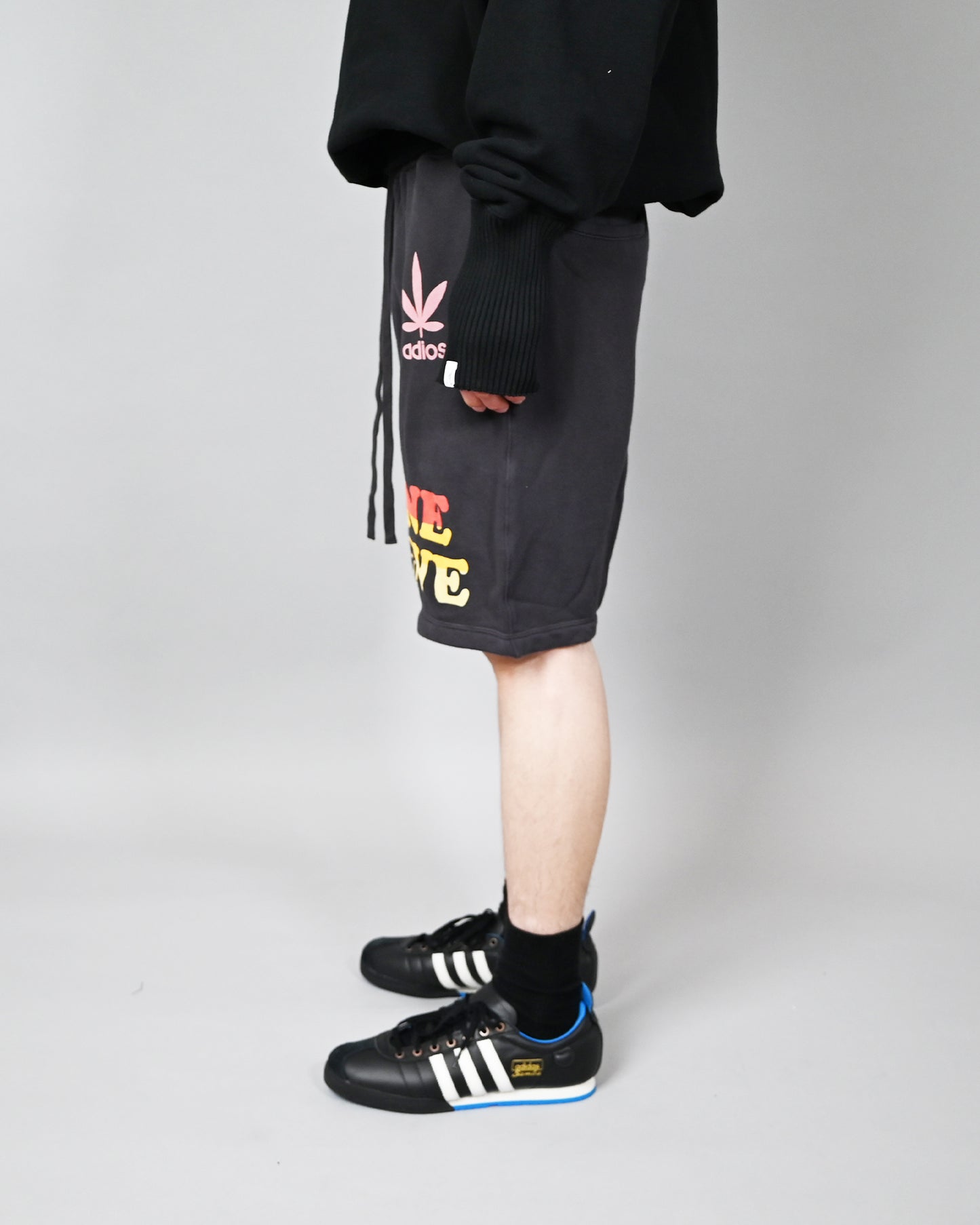 (ONE LOVE)Sweat Short Pants /Vintage Black