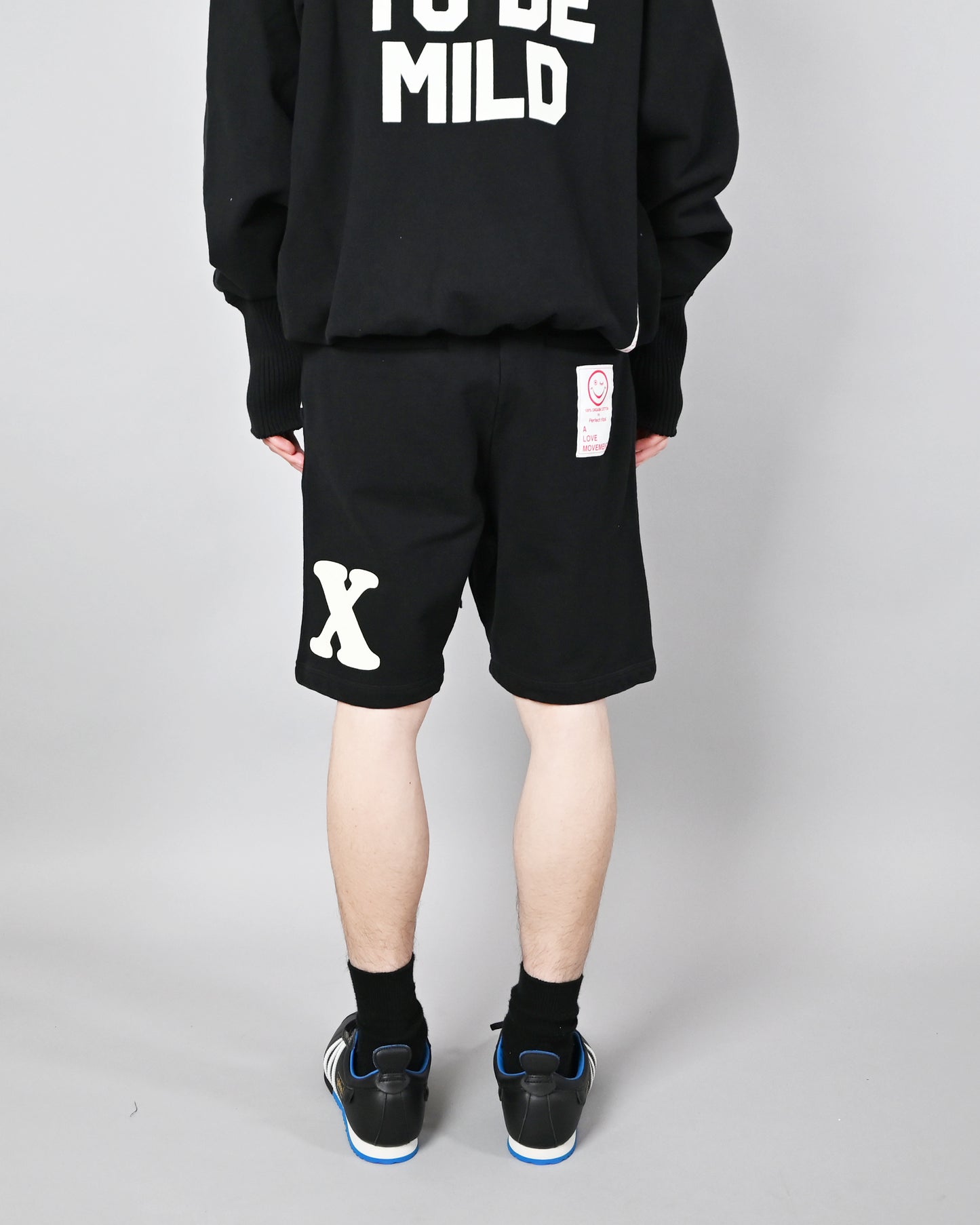 (RELAX) Basic Sweat Short Pants / BLACK