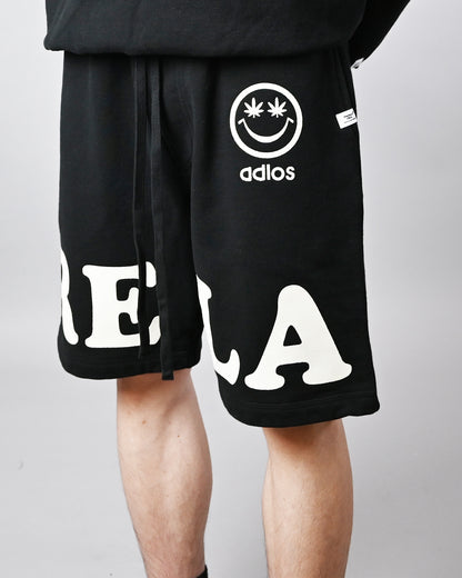 (RELAX) Basic Sweat Short Pants / BLACK