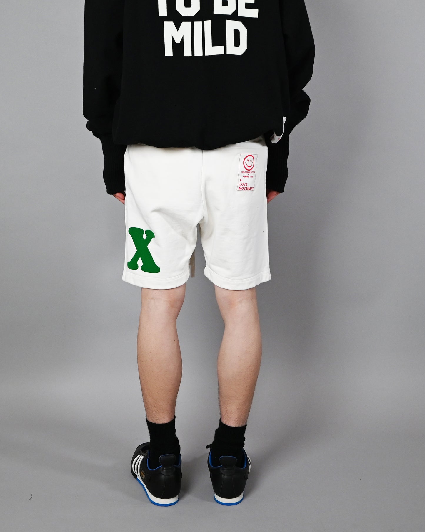 (RELAX) Basic Sweat Short Pants / WHITE