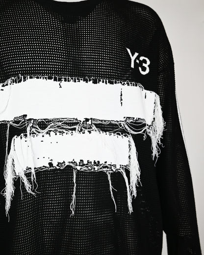 ワイスリー/Y3-S25-0000-224/U GFX KNIT CREW/クルーネックニット/BLACK