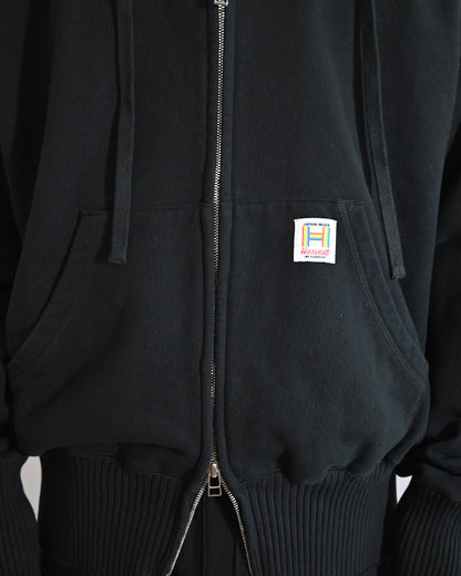 Zip Hoodie / BLACK