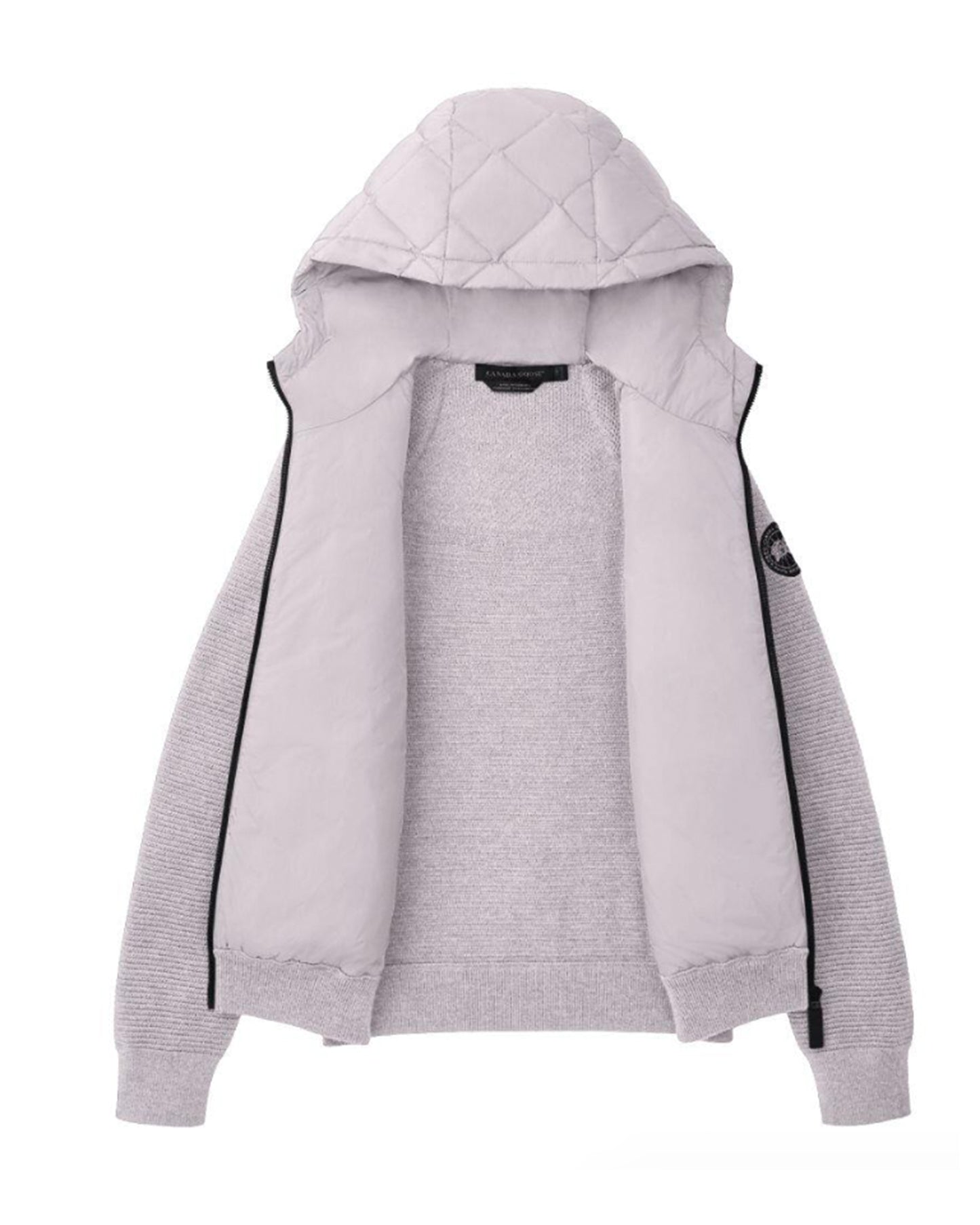 カナダグース/6800LB/Hybridge Quilted Knit Hoody Black Label/ハイブリッジ® キルテッド ニット フーディー ブラックレーベル/LIGHT PINK