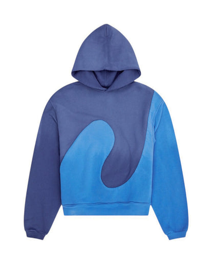 イーアールエル/UNISEX CLASSIC SWIRL HOODIE KNIT/パーカー/BLUE