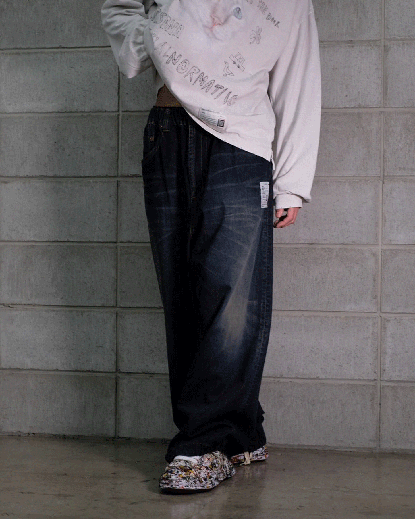 ミハラヤスヒロ/LIGHT WIDE JEANS/J14PT123/パンツ/INDIGO